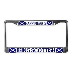  Happiness is Being Scottish Lic Pl Fr Flag License Plate 