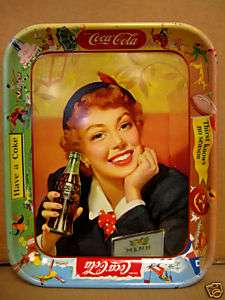 Coca Cola tin tray sign ad display 1950s have a coke  