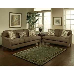  2pc Traditional Modern Fabric Sofa Set, BN HAN S1