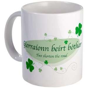  Two Shorten the Road Irish Mug by  Kitchen 