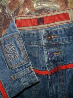   FRANCOIS GIRBAUD big men 42x33 RED TRIM Feathered Knife Pocket JEANS