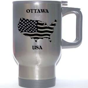  US Flag   Ottawa, Illinois (IL) Stainless Steel Mug 