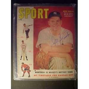  Bob Turley New York Yankees Autographed April 1955 Sport 