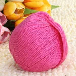  1 Skein Ball Soft Shocking Pink Knitting Yarn 50g For Baby 
