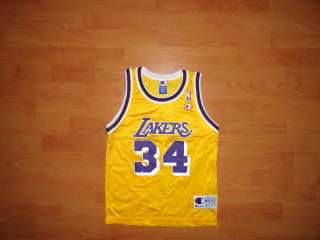 vtg SHAQUILLE ONEAL LAKERS JERSEY YOUTH MEDIUM M 10 12  