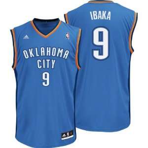 com Serge Ibaka Jersey adidas Blue Replica #9 Oklahoma City Thunder 