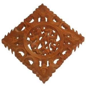   Wood Symbol Of Fortune And Prestige Wall Hanging