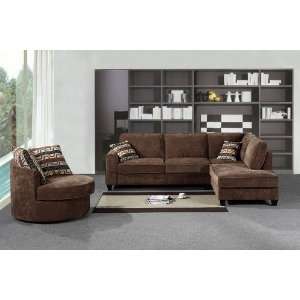  3pc Contemporary Modern Sectional Fabric Sofa Set, MF 2128 