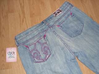 Rare CHICK Nicky Hilton FLEUR de LIS jeans 7 Nwt $109  