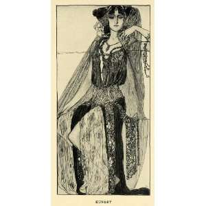  1914 Print Kundry Women Lavish Dress Jewel Sheer Beauty 