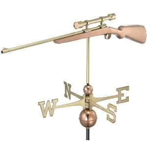  Rifle with Scope Weathervane   Polished Copper Patio 
