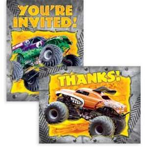    Monster Jam Invitations and Thank You Notes 8ct Toys & Games
