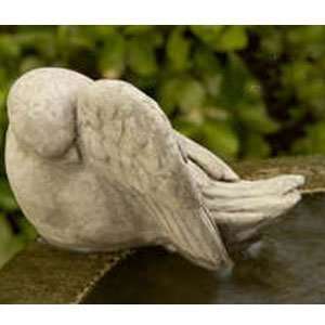  Campania Cast Stone Animal   Bathing Bird   Natural Patio 
