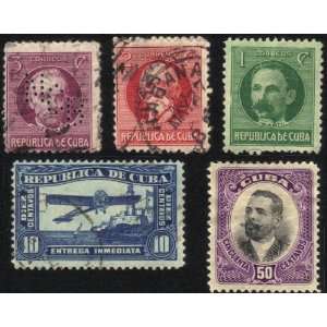   Early 1900s Cuba Postage Stamps   General Maceo, Correos, & Airplane