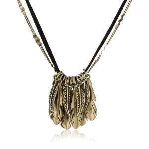  NINE WEST VINTAGE AMERICA Shaky Feather Necklace Jewelry