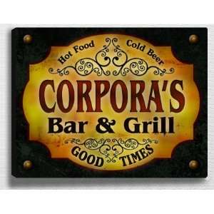  Corporas Bar & Grill 14 x 11 Collectible Stretched 