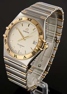 Omega Constellation 18k Gold and Stainless Steel Mens Quartz Watch 