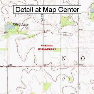  USGS Topographic Quadrangle Map   Weidman, Michigan 