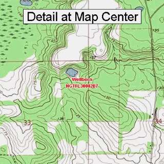   Topographic Quadrangle Map   Wellborn, Florida (Folded/Waterproof