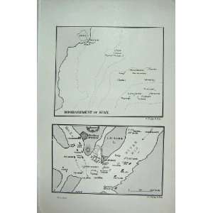    1895 Map Plan Bombardment Sfax Ships Foosing Junks