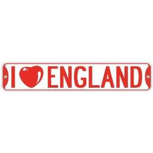   I LOVE ENGLAND  STREET SIGN