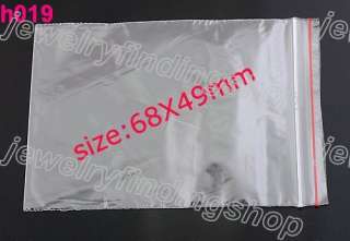   68x49mm Ziplock Zipper Lock Clear Plastic Poly Bag h019
