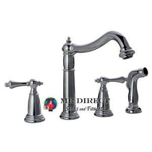  Chrome Kitchen Faucet with Side Spray 