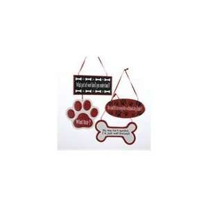  Club Pack of 12 Funny Dog Phrase Paw Print and Bone 