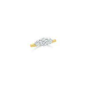   Stone Past Present Future Ring in 14K Two Tone Gold 2 CT. T.W. 3 stone
