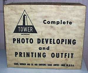 Vintage TOWER Complete Photo Developing & Printing Outfit in Original 