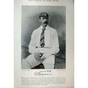   1895 Cricket Sport Captain Wynyard Clifton Key Print
