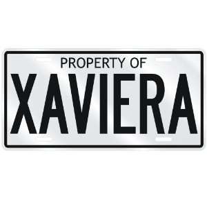  NEW  PROPERTY OF XAVIERA  LICENSE PLATE SIGN NAME