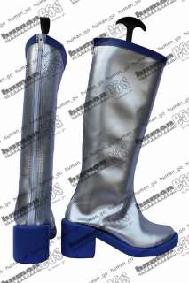 Vocaloid Snow Miku Cosplay Boots Ladies Size US9/25cm  