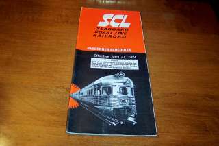 SCL SEABOARD COAST LINE RAILROAD PASSENGER SCHEDULE APRIL 27, 1969 