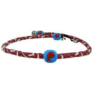  Phillies Retro P Logo Team Color Frozen Rope Baseball Necklace Sports