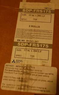 MItsubishi SDP FRS175 12 200 Silver DigiPlate Film  