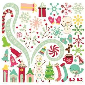  Cosmo Cricket JOLLY BY GOLLY Ready, Set, Chipboard 12x12 