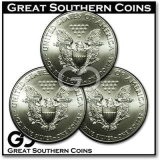 2012 American SILVER Eagle Coins 3   1 oz FINE SILVER Coins 3 oz 