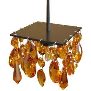  Cristello Amber Down Pendant by Bruck Lighting Systems 