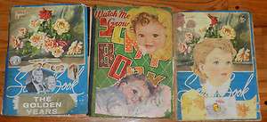 Vintage Scrapbook Lot 3 Scrapbooks 1930s + 1940s ERA Babies Kids 