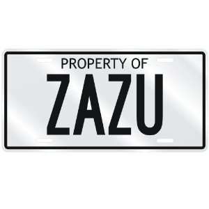  NEW  PROPERTY OF ZAZU  LICENSE PLATE SIGN NAME