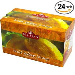 Hyson Tea, Wild Yellow Mango, Teabags, 25 Count Boxes (Pack of 24 
