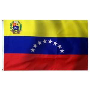  Venezuela With Seal Flag 3X5 Foot E Poly Patio, Lawn 