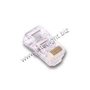  CABLE NETWORK CONNECTOR   RJ 45 (M)   TRANSPARENT   CABLES/WIRING 