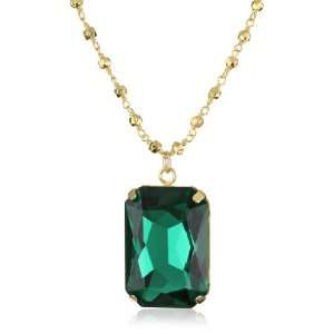 Lola James Jewelry Crown Jewels Swarovski Crystal Emerald Pendant 