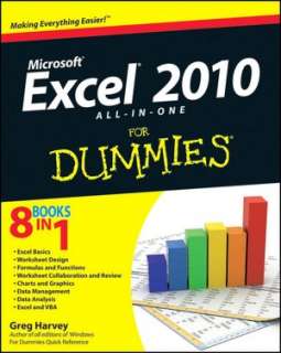   Excel 2010 All in One For Dummies by Greg Harvey 