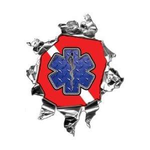   Blue Star of Life EMS Graphic   2 h   REFLECTIVE 