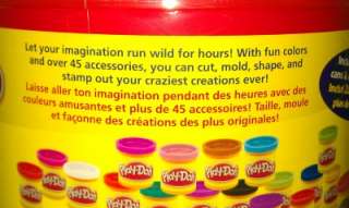 Play Doh Canister contains 20 cans and 0ver 45 accessories Molds and 