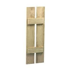  12W x 48H x 3/4P Two Plank Shutter, Cedar Woodgrain 