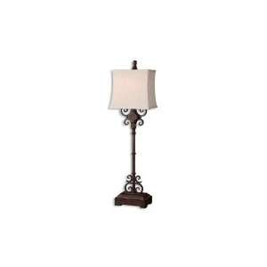  Cubero Lamp by Uttermost   Distressed rust brown finish 